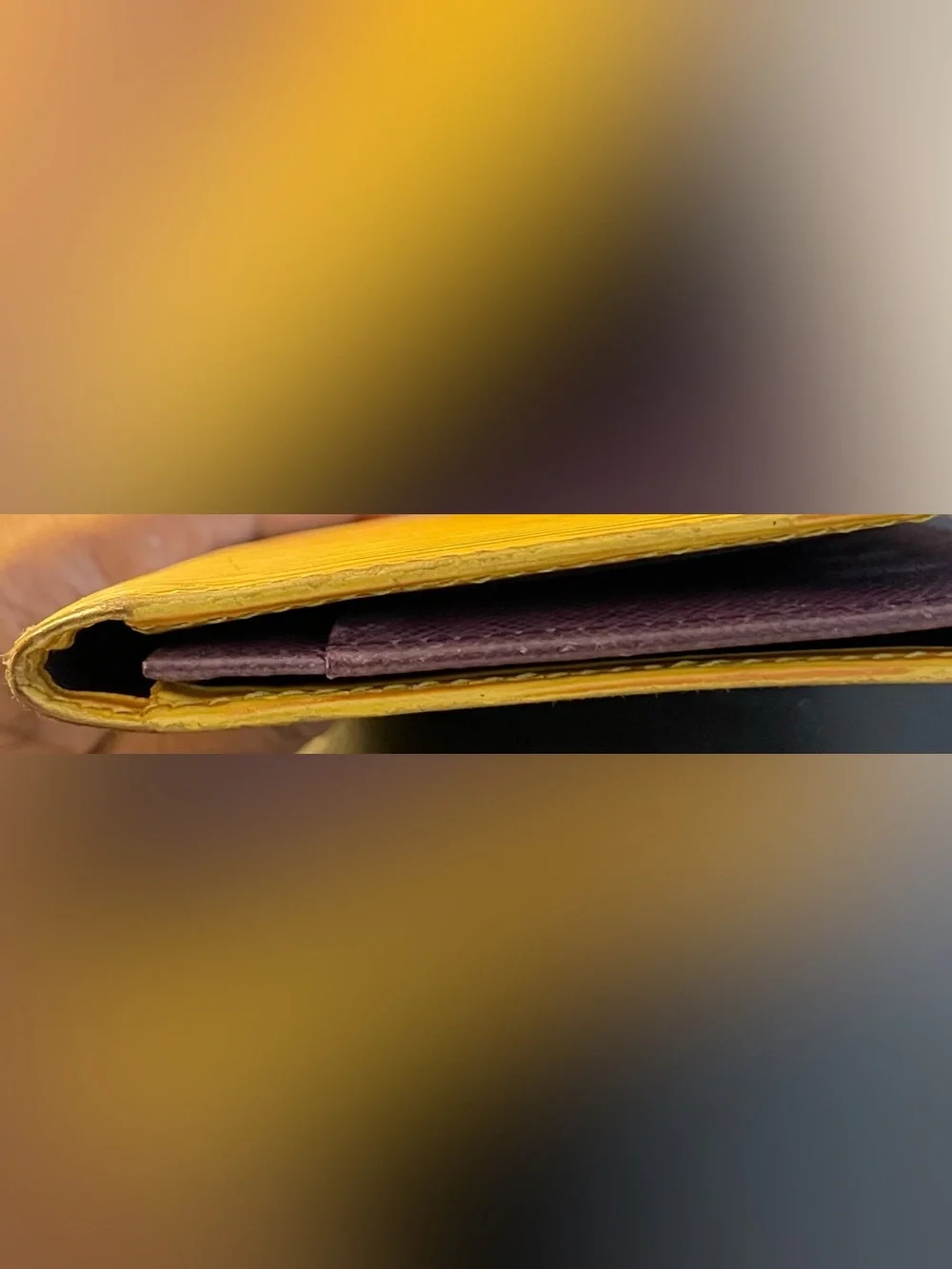 Louis Vuitton Yellow Epi Leather Travel Passport Sleeve